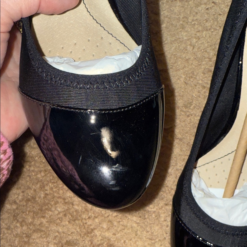 Life Stride Juliana Stretch Black Patent Wedges Size 7.5 New in Box - Picture 4 of 14